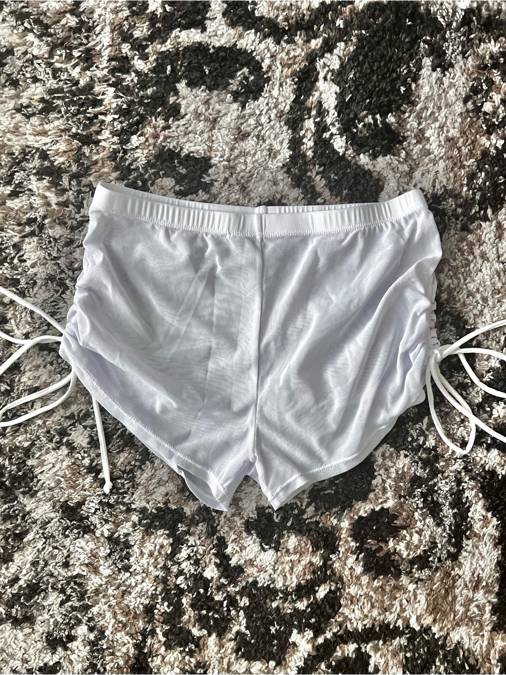 NEW! White Ruched Side Swimsuit Coverup Size S